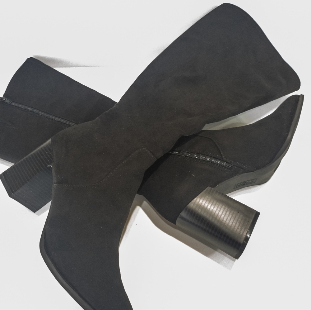 Alfani Wylde Block Heel Boots Black -10 - Picture 6 of 8